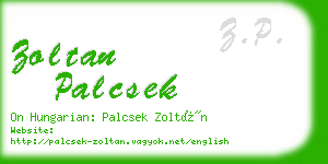 zoltan palcsek business card